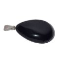 Regenbogen Obsidian Anhänger, Tropfen Edelsteinanhänger 925 Silber, polierter Steinanhänger, Edelsteinschmuck
