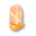Kleine Rosenquarz Lampe, kleine hell Rosa Kristall Lampe, komplett mit Holzsockel, N620