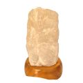 Bergkristall Lampe, kleine Edelsteinlampe mit Holz Sockel, Kristall-Leuchte, N982