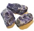 Chevron Amethyst, Edelstein Rohstein Brocken, violett-weiß gemasert, Dekortion, für Sammler, Therapiestein, für Sammler