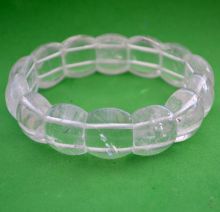 Bergkristall Edelstein Schmuck-Armband | auf Strechband gefertigt | angenehmes Tragen durch schöne harmonische Form