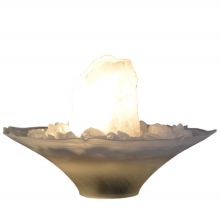 Bergkristall Zimmerbrunnen Energie | Edelstein-Brunnen für Ihr Zuhause | Idealer Raumluftbefeuchter | Bergkristall Rohstein Quellstein Brunnenstein | Dekorative Lichtquelle