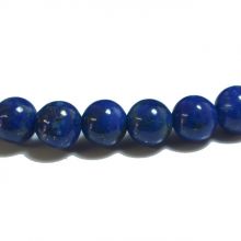 Lapislazuli Kugel Armband | kleine blaue Perlen auf Strechband | Lapis Armschmuck | Steinarmband echt