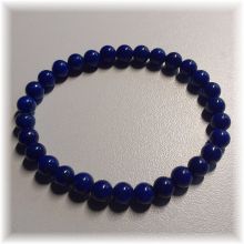 Lapislazuli Kugel Armband | kleine blaue Perlen auf Strechband | Lapis Armschmuck | Steinarmband echt