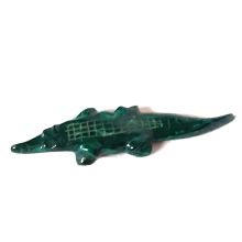 Malachit Edelstein Tier Krokodil | Malachit Stein Figur ca. 10 cm