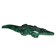 Malachit Krokodil Edelstein Tier | Malachit Stein Figur | Skulptur Handarbeit N69