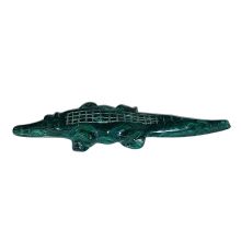 Malachit Krokodil Edelstein Tier | Malachit Stein Figur | Skulptur Handarbeit N69