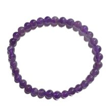 Amethyst Kugel-Armband, Edelstein Armschmuck, auf Strechband gefertigt, sehr schöne Amethyst Kugeln ca. 6mm, Kraftarmband