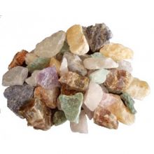 Bunte Mischung Edelstein Rohsteine 1kg | Dekosteine multicolor | nach Verfügbarkeit-Amethyst, Rosenquarz, Calcite, Quarze, Jaspis, Kristalle