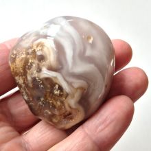 Wasserachat, Geode poliert, Achat mit Urwasser, N59