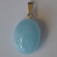 Aquamarin (Beryll) Edelsteinschmuck Anhänger mit 925 Sterling Silber Schlaufen Öse, Schöner zeitloser eleganter Kettenanhänger, Edelstein-Anhänger