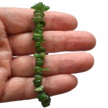 Jade Stein Armand grün günstig kaufen | Echtes Edelstein Splitter- Armband für Damen und Herren | Jadeit Stretch Armband | Heilstein und Glücksstein Kraftarmband