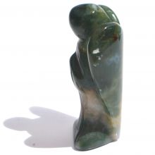 Jaspis Edelstein Engel Figur,  Irai-Jaspis grün bunt, Höhe ca. 4 cm, Handarbeit