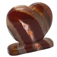 Carneol Edelstein Herz | hübsches romantisches Edelsteinherz | zur Dekoration zum verschenken zum sammeln |  N599