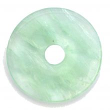 Fluorit grün Donut-Anhänger, ca. 35mm