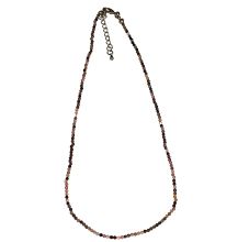 Turmalin multicolor Edelstein-Kette | Halskette mit feinen bunten facettierten Turmalin-Perlen| hübsches Schmuckstück für jeden Anlass | Turmalin Edelsteinschmuck