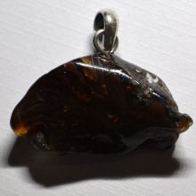 Feuer-Achat Edelstein Kettenanhänger für Damen und Herren, Schöner echter Feuerachat Edelstein-Anhänger mit 925 Sterling Silber-Öse