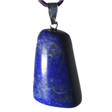 Lapislazuli Anhänger | Lapis Stein Kettenanhänger mit 925 Silberöse