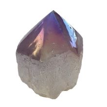 Aqua Aura Standspitze, Kristallspitze poliert mit Standfläche, Therapie Kristall, Dekoration, N130