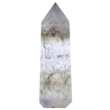 Rauchquarz-Amethyst-Quarz Spitze | sehr schöne Edelstein Kombination bei dieser Standspitze | als Dekoration zur Massage als Sammelobjekt | N80-85