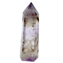 Rauchquarz-Amethyst-Quarz Spitze | sehr schöne Edelstein Kombination bei dieser Standspitze | als Dekoration zur Massage als Sammelobjekt | N80-85