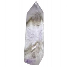 Rauchquarz-Amethyst-Quarz Spitze | sehr schöne Edelstein Kombination bei dieser Standspitze | als Dekoration zur Massage als Sammelobjekt | N80-85