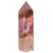 Rauchquarz-Amethyst-Quarz Spitze | besondere Edelstein Kombination bei dieser Standspitze | als Dekoration zur Massage als Sammelobjekt | N45-50