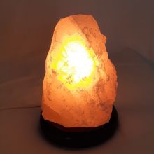 Rosenquarz Front polierte Stein Lampe, kleine Edelsteinlampe Hellrosa Kristall Edelstein-Leuchte mit Onyx Sockel dunkel