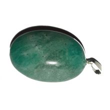 Amazonit Anhänger, Edelsteinschmuck Anhänger Silber, Amazonit Trommelstein mit Öse