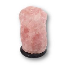 Rosenquarz Lampe, sehr schöne Rosa Kristall Quarz Lampe auf Onyx Sockel, N292, Edelsteinlampe rosa Quarz echt