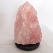 Rosenquarz Lampe, sehr schöne Rosa Kristall Quarz Lampe auf Onyx Sockel, N292, Edelsteinlampe rosa Quarz echt