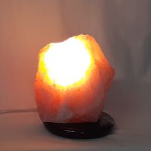 Rosenquarz Lampe, schöne Rosa Kristall Quarz Lampe auf Onyx Sockel, Edelsteinlampe echt, unbehandelter Naturstein, N292