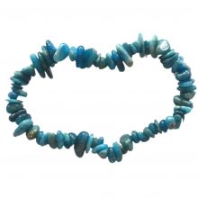 Apatit Edelstein Armband, Echtes Edelstein Armband aus blauen Apatit Steinen, Heilstein-Schmuck Splitterarmband