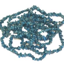 Blauer Apatit Edelstein Armband für Damen und Herren kaufen| Echtes Edelstein Armband aus Apatit Steinen | Heilstein-Schmuck Splitterarmband | Edelsteinarmband mit elastischen Gummi-Band