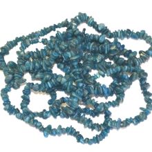 Apatit Edelstein Armband, Echtes Edelstein Armband aus blauen Apatit Steinen, Heilstein-Schmuck Splitterarmband