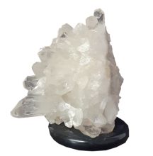 Echte Bergkristall Stein Lampe, dekorative natürlich gewachsene Bergkristall-Spitzen, Edelstein-Kristall Leuchte, Edelsteinlampe N243