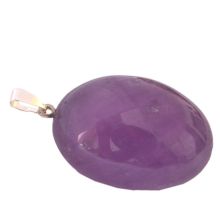 Amethyst Trommelstein Anhänger, Ketten Anhänger mir Silber Schlaufe