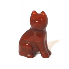 Katze aus Karneol | Tierfigur ca. 5 cm | Handarbeit hübsch zum verschenken | Edelstein-Tier aus schön gemasertem Carneol
