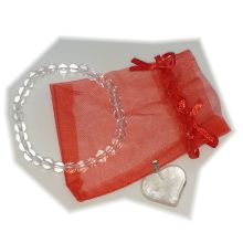 Bergkristall Schmuck-Set | Kugel Armband und Herz Anhänger mit Öse | Energie Schmuckset zeitlos| Arm- und Halsschmuck passender Edelsteine