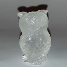 Eule aus Bergkristall, Edelsteintier Kristall Eule ca.5 cm, Tierfigur Geschenk, Dekoration