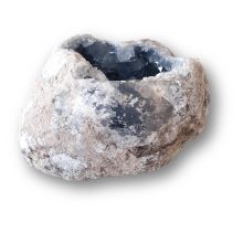 Coelestin Geode | Edelstein Stufe hell-blau | sehr schöne, dekorative Stein Geode echt | Natur belassen | N166