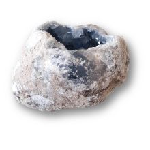 Coelestin Geode | Edelstein Stufe hell-blau | sehr schöne, dekorative Stein Geode echt | Natur belassen | N669