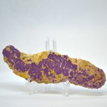 Phosphosiderit Scheibe | dekorativ mit Ständer |  wunderschöne violett-rosa Naturstein-Scheibe | N189