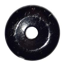 Glaukophan-Donut Anhänger selten | Edelstein-Mineral | Naturstein-Pi Scheibe ca. 30 mm | Herkunft Pollone-Piemont Italien