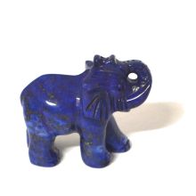 Lapis Elefant, Lapis-Lazuli Stein Tier Elefant - Edelsteintier 5 cm, Tier-Gravur Handarbeit, Dekoration