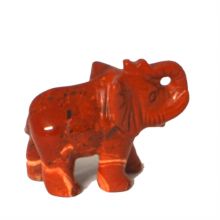 roter Jaspis Stein Elefant - Edelstein Elefant 5 cm, Tiergravur Elefant, Stein Tier Elefant Jaspis rot, Edelsteinfigur Elefant