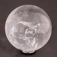 Bergkristall Kugel | fast klare Kristall-Kugel poliert, wohlgeformt | zur Massage, Dekoration | N427