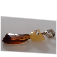 Bernsteinschmuck Anhänger Katze | Bernsteinanhänger mit Öse | Edelsteinschmuck Kettenanhänger aus Ostsee Bernstein für Damen | Cognacfarbender Naturbernstein | Ostseeschmuck Gold der Ostsee | Nr.2
