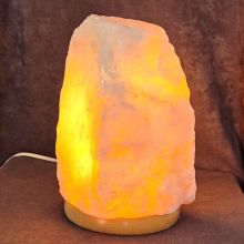 Echte Rosenquarz Stein Lampe groß kaufen, Edelsteinlampe ca. 8-9 kg, Kristall Edelstein-Leuchte für Ihre Wohn- und Schlafräume