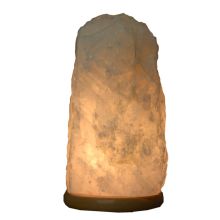 Bergkristall Rohstein Lampe, Naturgewachsene Kristall Stein Lampe kaufen, Edelsteinlampe mit Holzsockel, Bergkristall-Rohstein 8-9 kg